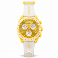 Omega x Swatch Speedmaster MoonSwatch Mission to Earthphase Moonshine Gold White