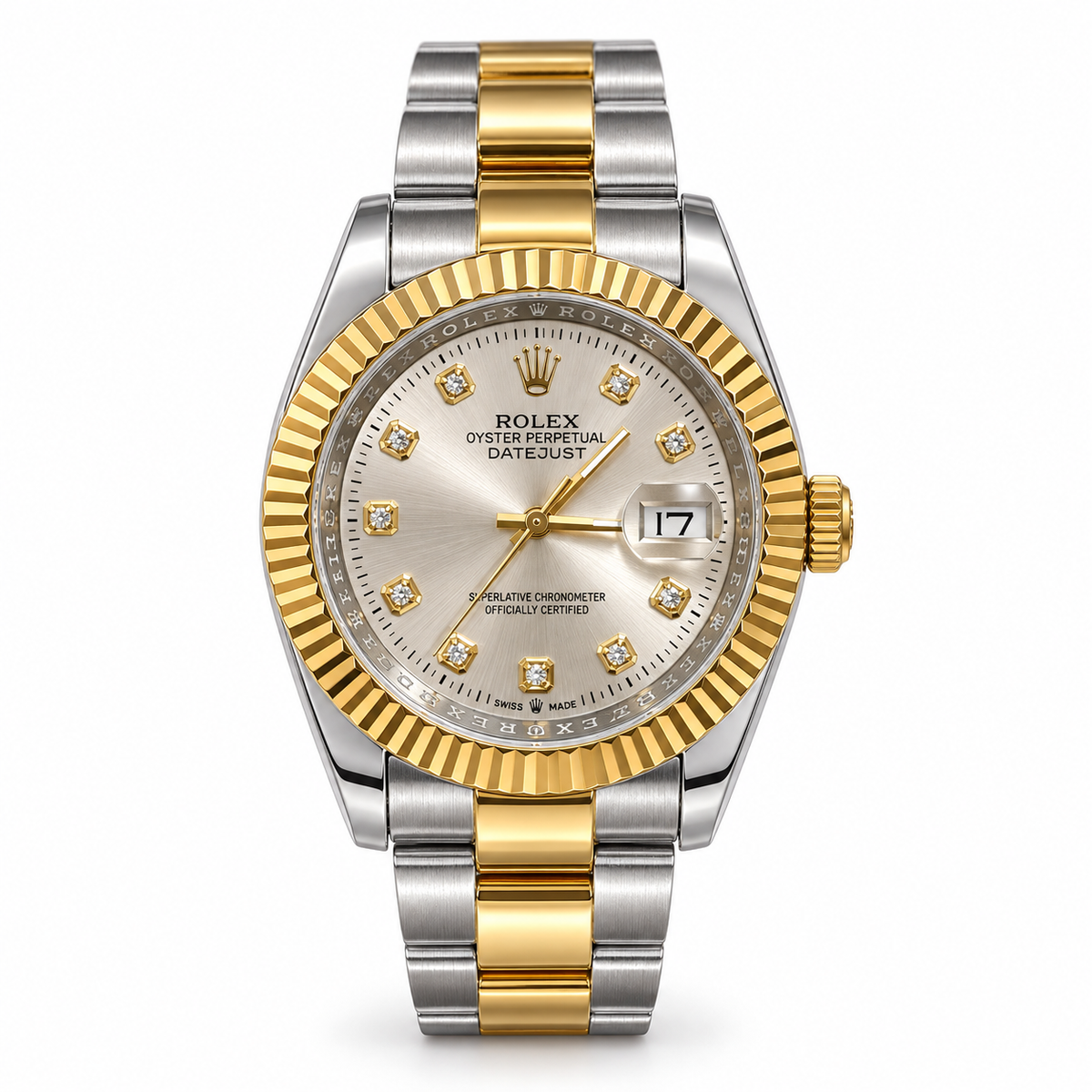 Rolex Datejust Gold Diamond Dial Two Tone