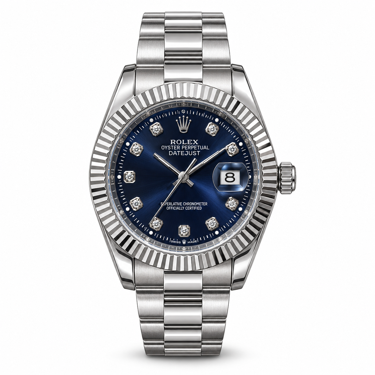 Rolex Datejust Grey Honeycomb Dial Two Tone