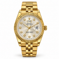 Rolex Land Dweller Full Gold Ice Blue Dial